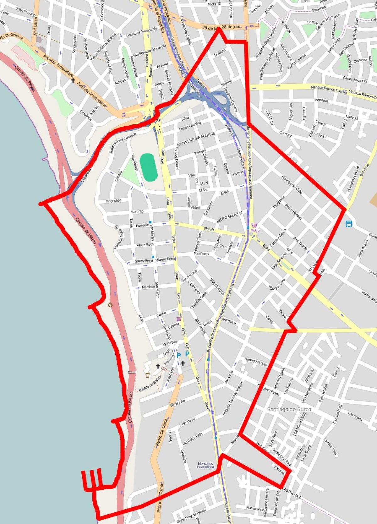 Mapa de barranco Lima