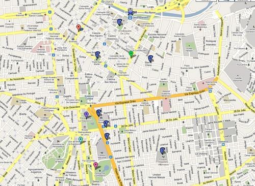 Lima perú ruta de autobús mapa