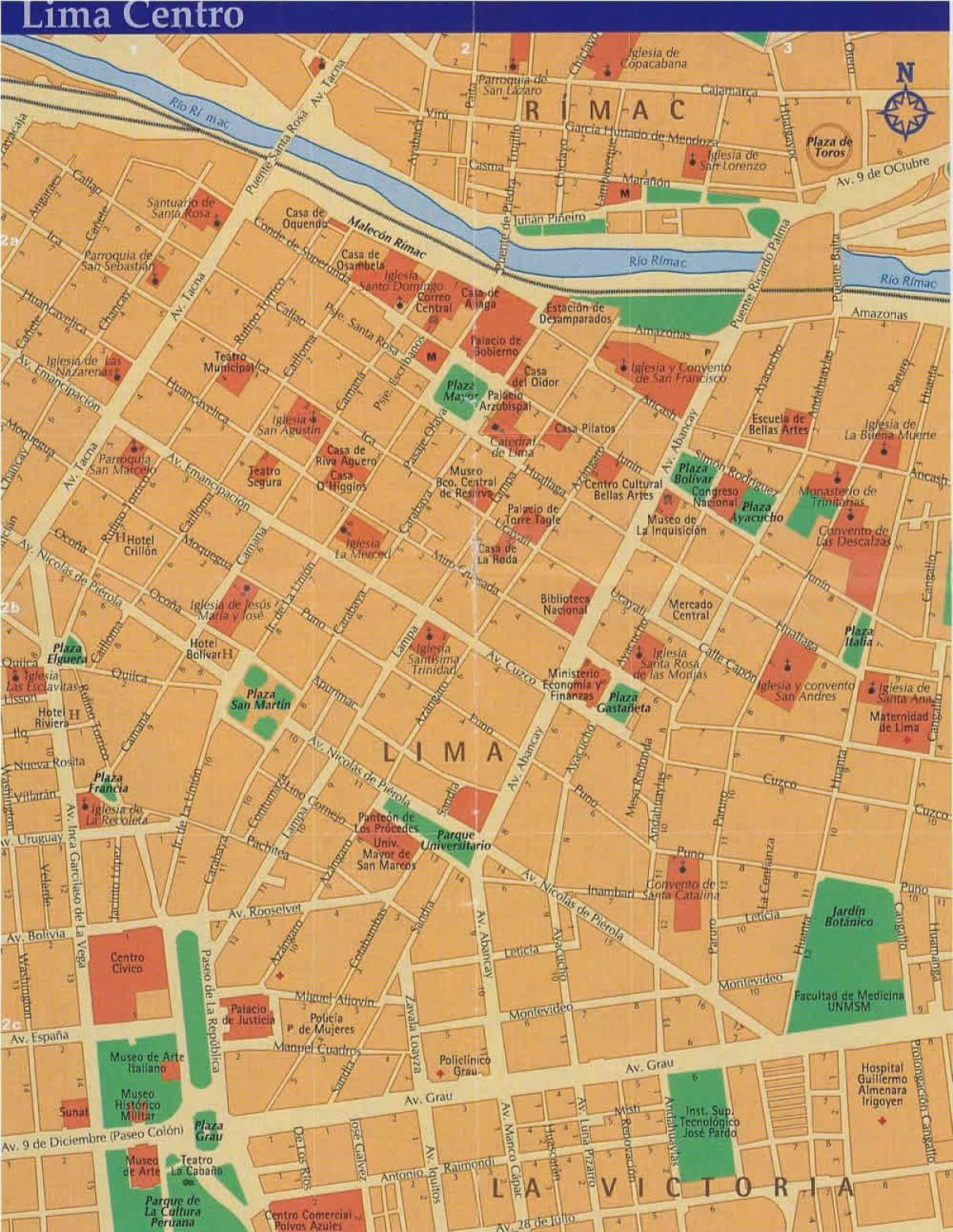 Lima perú rúa mapa
