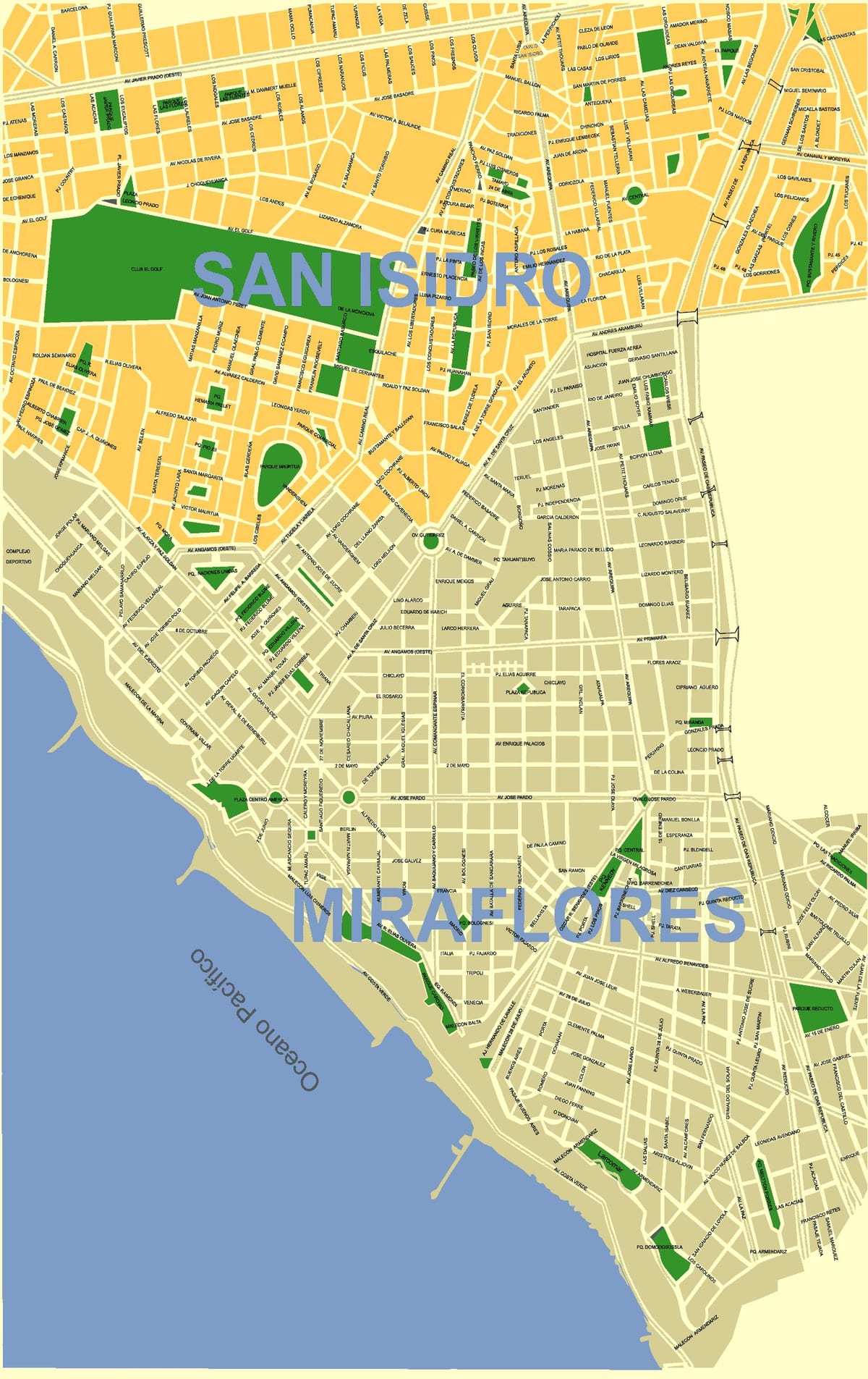 Mapa de ima perú barrios
